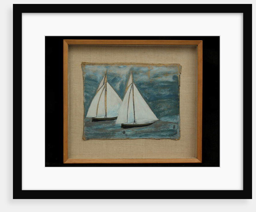 Two Sailing Boats, c.1930 by Alfred Wallis