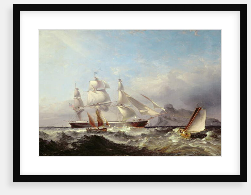 A Clipper Ship off the Mumbles Lighthouse, Swansea by James Harris of Swansea