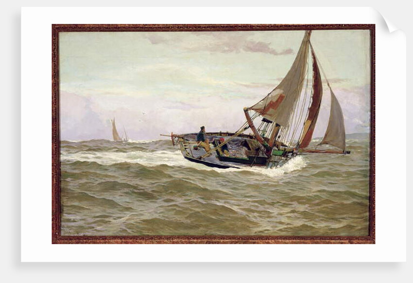 A Fishing Boat in a Stiff Breeze by John Fraser