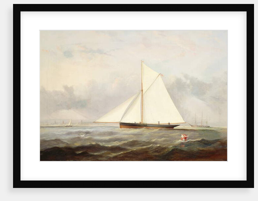 A Cutter Yacht off Ryde by Arthur Wellington Fowles