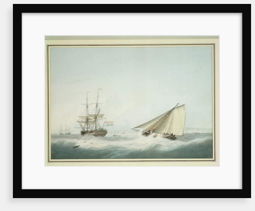 A Brig and a Cutter by Samuel Atkins