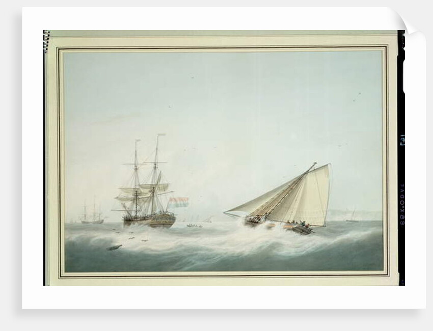 A Brig and a Cutter by Samuel Atkins