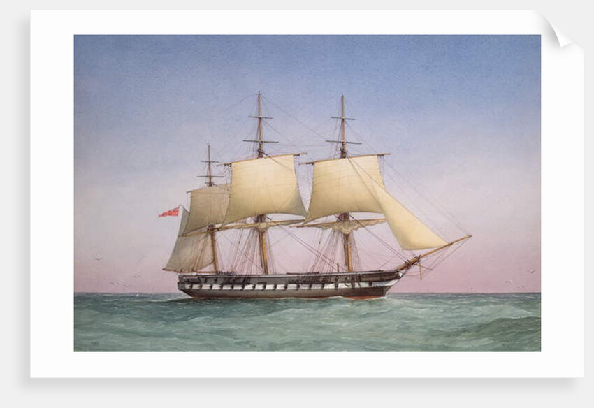 50-gun Frigate HMS Arethusa, 1876 by William Frederick Mitchell