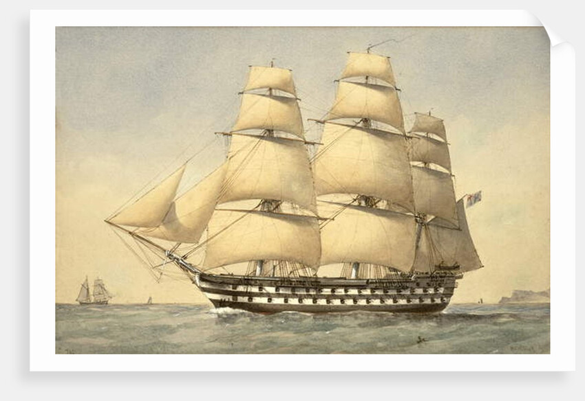 HMS Bellerophon off the Coast, 1875 by William Frederick Mitchell