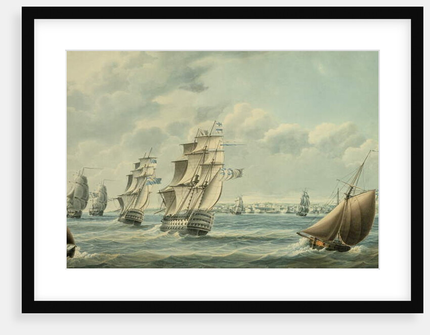 British Ships Blocking Cadiz in 1797, 1797 by Thomas Buttersworth