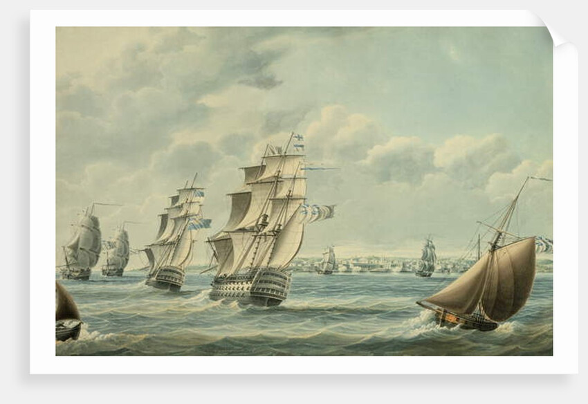 British Ships Blocking Cadiz in 1797, 1797 by Thomas Buttersworth
