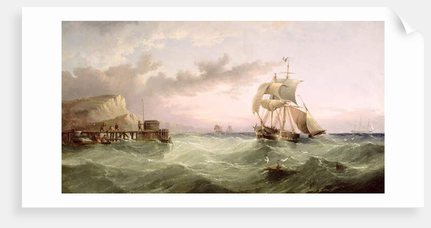 Shipping off Speeton Cliffs, Yorkshire by Henry Redmore