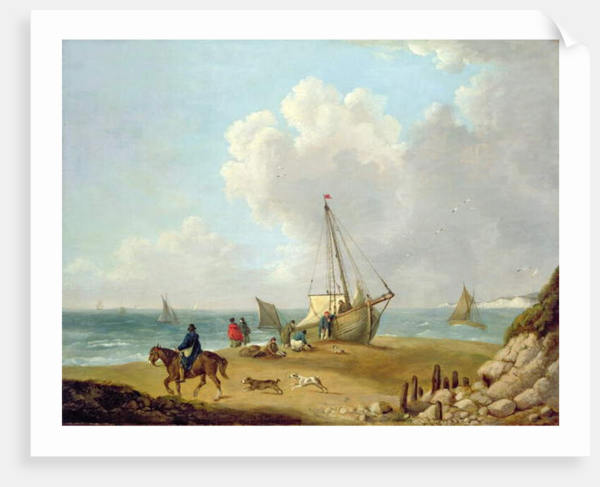 Fisherfolk Unloading their Catch in Freshwater Bay, Isle of Wight by George Morland