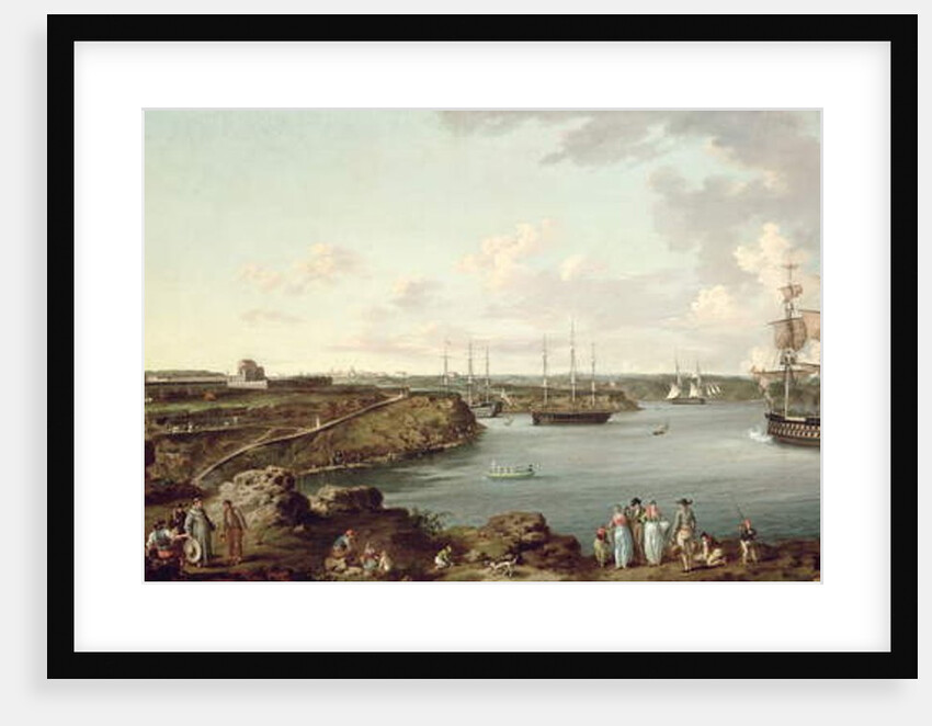 Ships of the Royal Navy at Port Mahon, Minorca by Anton Schantz