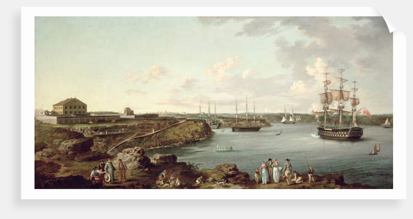 Ships of the Royal Navy at Port Mahon, Minorca by Anton Schantz