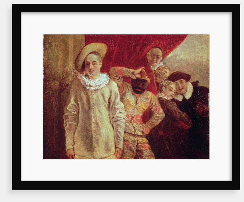 Harlequin, Pierrot and Scapin, Actors from the Commedia dell'Arte by Jean Antoine Watteau