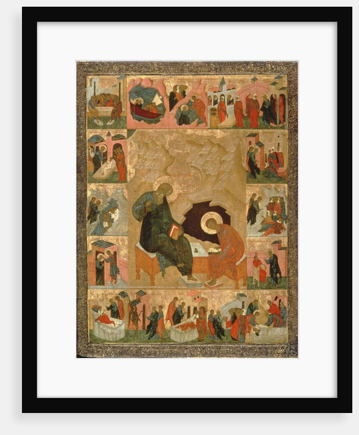 St. John the Evangelist and his Scribe, c.1500 by Russian School