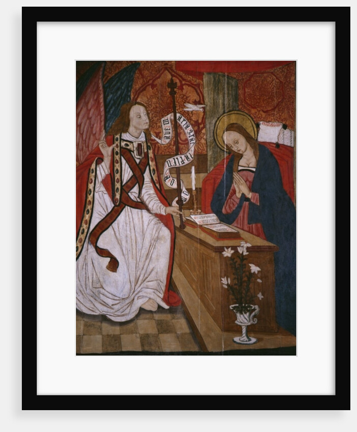 Annunciation, panel from the Church San Andres of Tortura, late 15th century-early 16th century by School Spanish