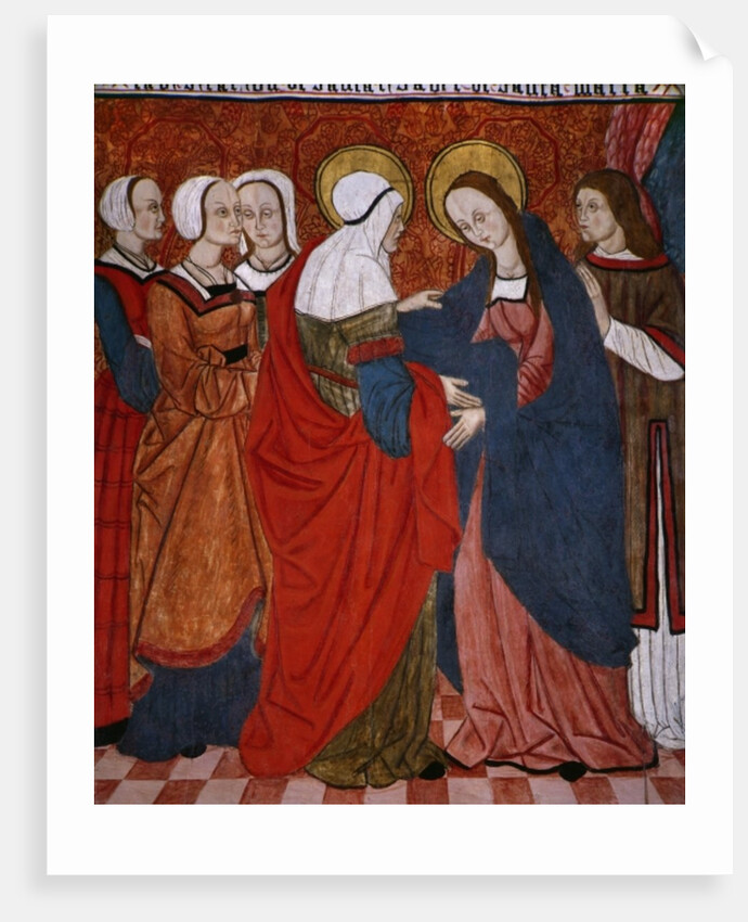 Visitation, panel from the Church San Andres of Tortura, late 15th century-early 16th century by School Spanish