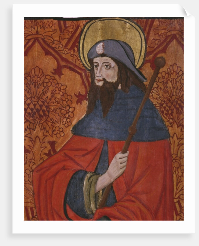 St. James the Great, detail, panel from the Church San Andres of Tortura, late 15th century-early 16th century by School Spanish