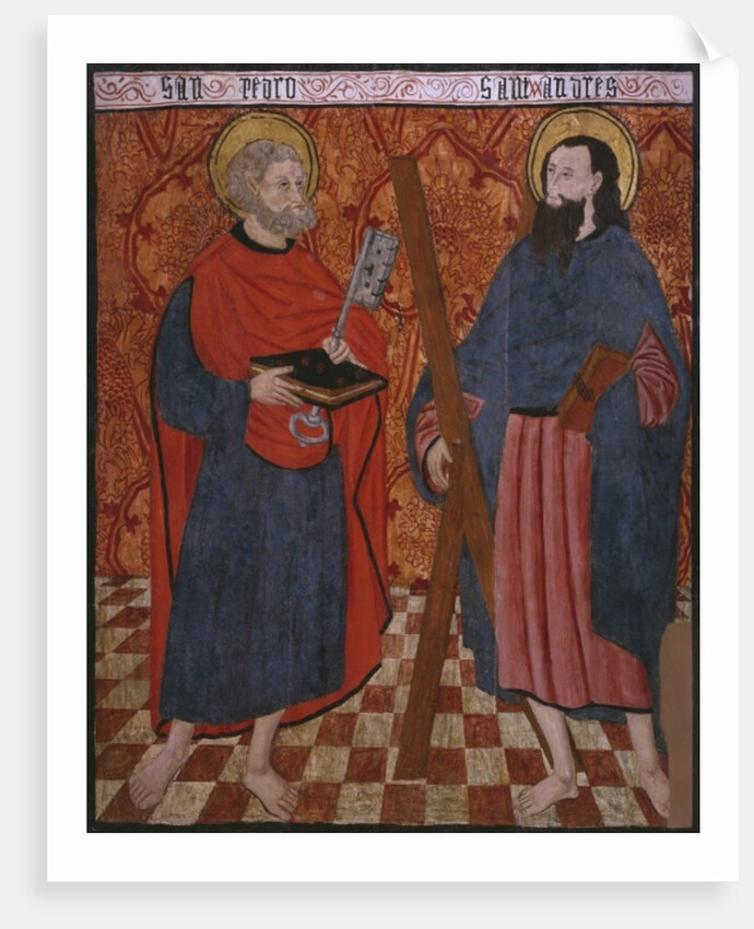 St. Peter and St. Andrew, panel from the Church San Andres of Tortura, late 15th century-early 16th century by School Spanish
