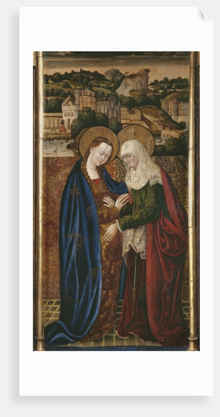 Triptych, Visitation, central panel by Spanish & Flemish School