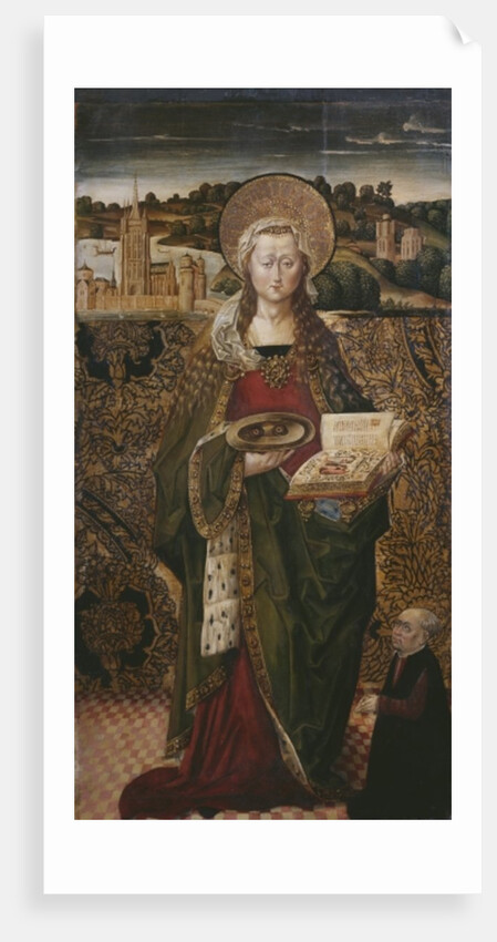 Triptych, St. Lucy, left panel by Spanish & Flemish School