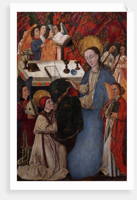 Presentation of the chasuble to St. Ildefonso by Virgin Mary by Spanish School