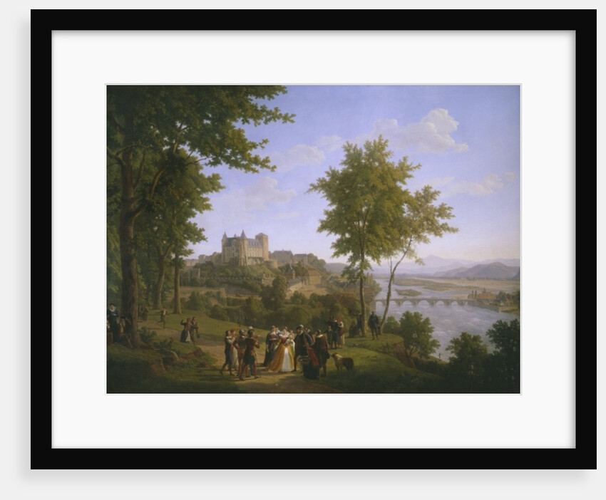 View of the royal castle of Pau where King Henri IV of France and Navarre was born on 13th December 1553 by Alexandre Louis Robert Millin du Perreux