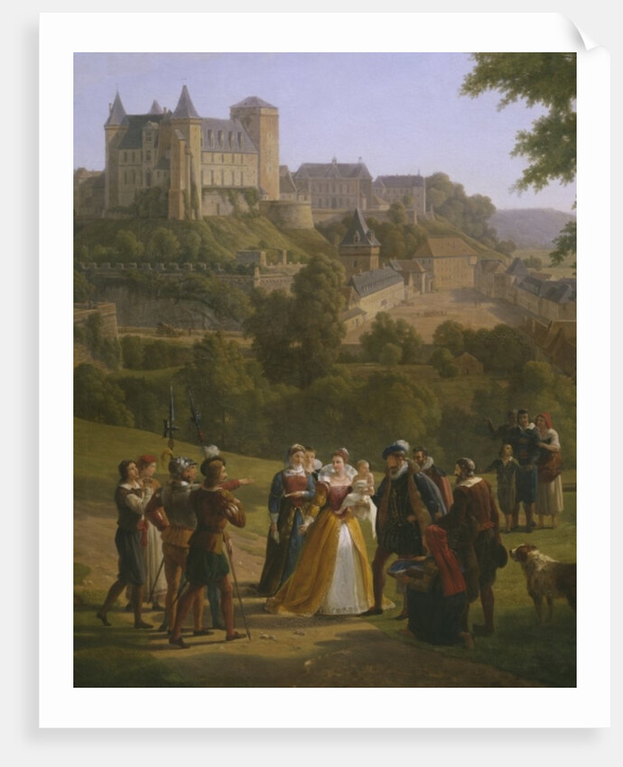 View of the royal castle of Pau where King Henri IV of France and Navarre was born on 13th December 1553 by Alexandre Louis Robert Millin du Perreux