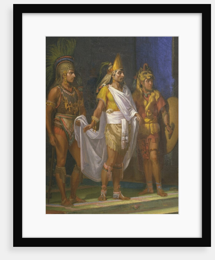 Emperor Montezuma II, detail, painting by Juan Ortega, 1885 by Juan Ortega