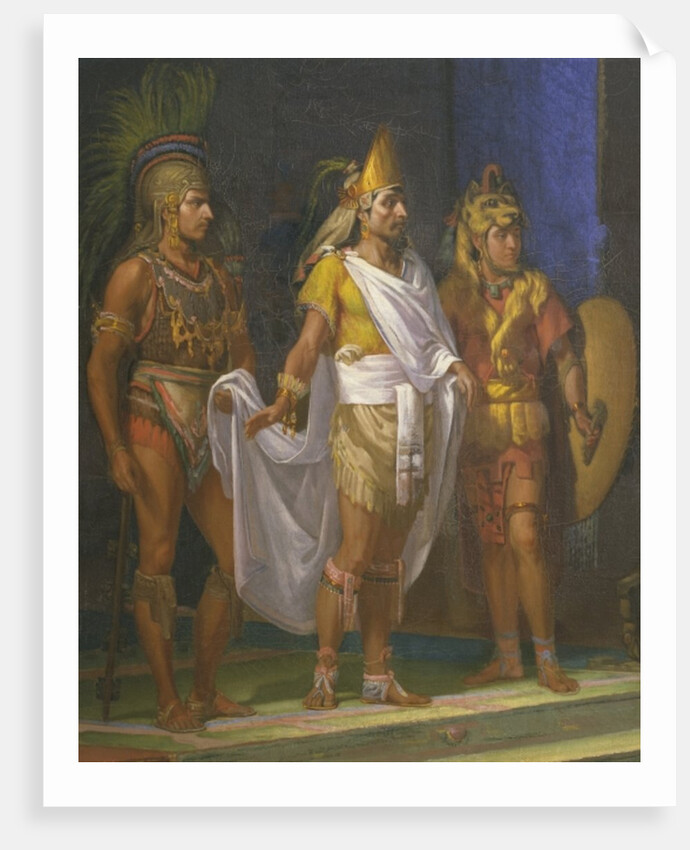 Emperor Montezuma II, detail, painting by Juan Ortega, 1885 by Juan Ortega