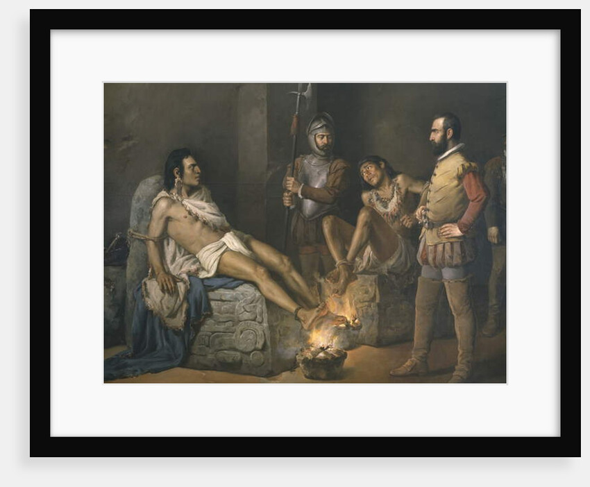 Torture of Cuauhtemoc 1893 by Leandro Izaguirre