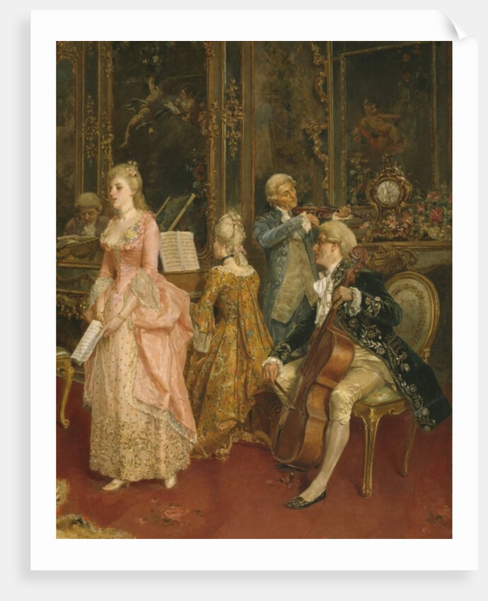Concert at the time of Mozart, 1853 by Ettore Simonetti