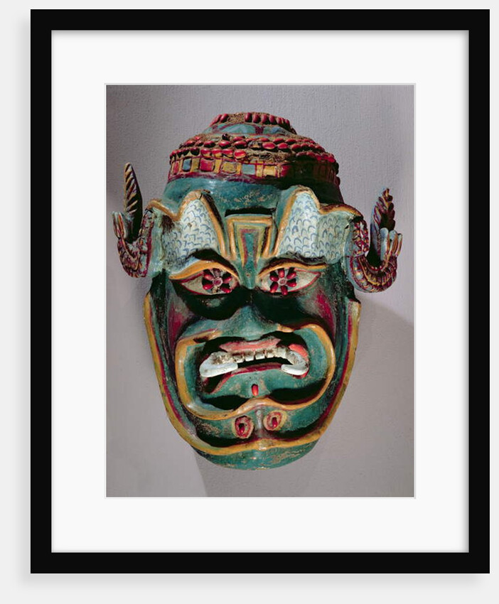 Ritual mask of Santiago used in the Mexican dance of the Moors and the Christians by School Mexican