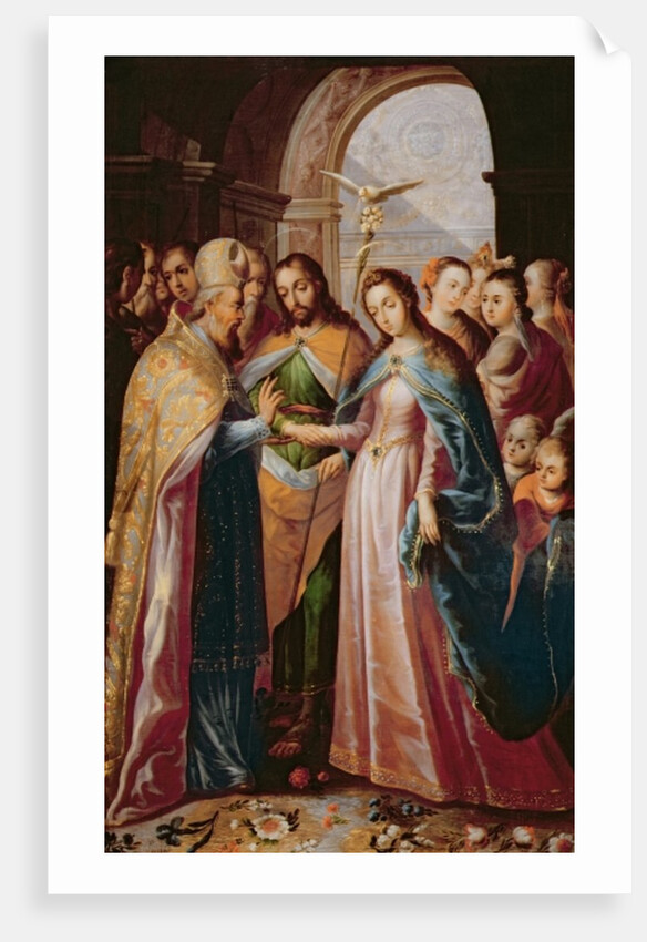 The Marriage of Mary and Joseph by Mexican School