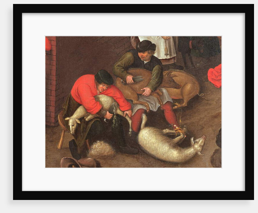 Shearing sheep and trimming pigs, c.1610 by Pieter the Younger Brueghel