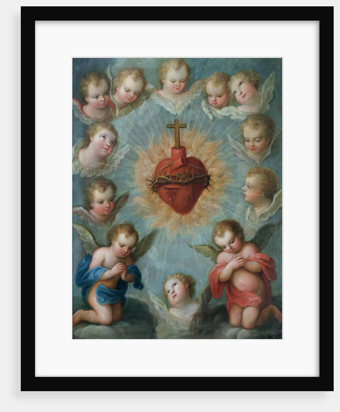 Sacred Heart of Jesus surrounded by angels, c.1775 by Jose de or Joseph Paez