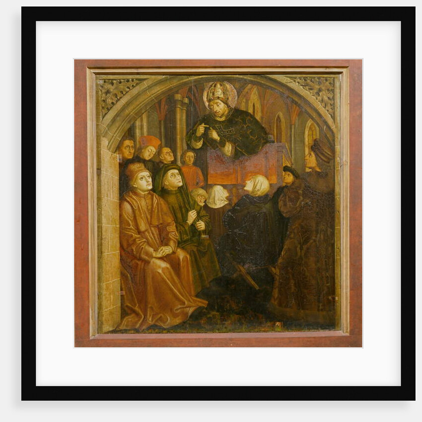 Saint Ambrose preaching in Milan, form the 'Altarpiece of Saint Augustine', c.1480 by German School
