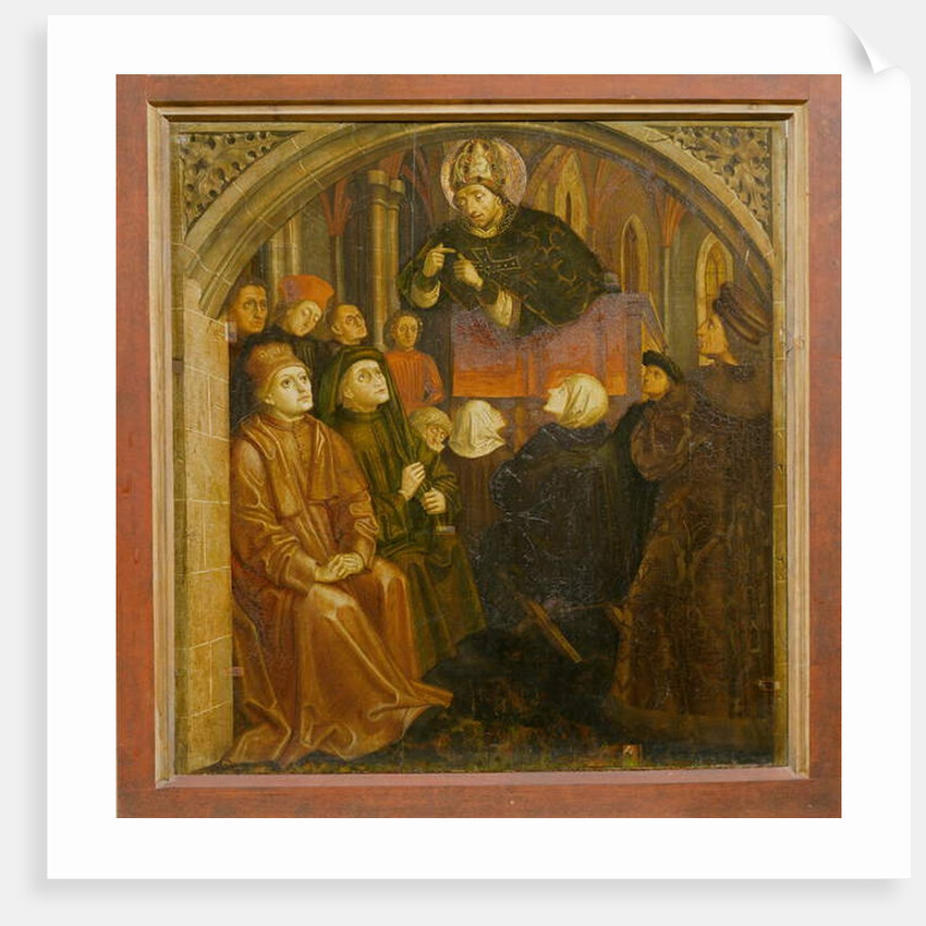Saint Ambrose preaching in Milan, form the 'Altarpiece of Saint Augustine', c.1480 by German School