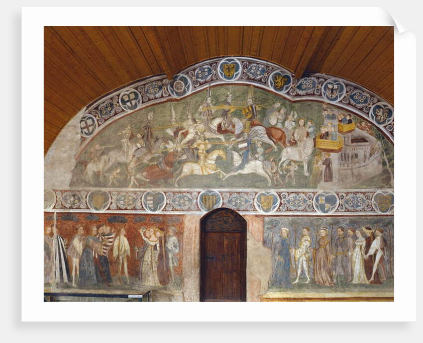 Scenes of a tournament and courtly life from the 'Casa d'Estate', 1388-1400 by Italian School