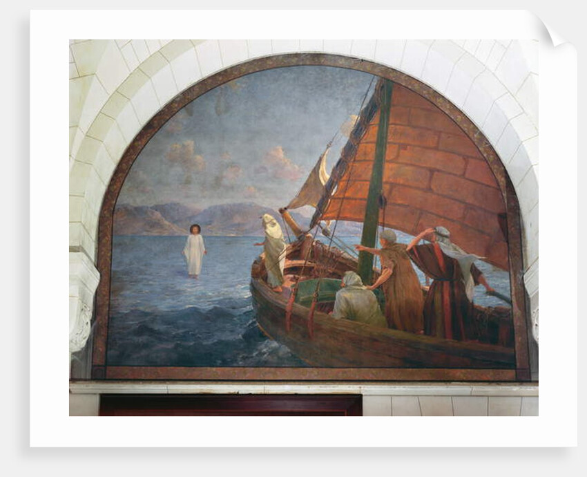 Christ walking on water, 1917 by Frederic Montenard