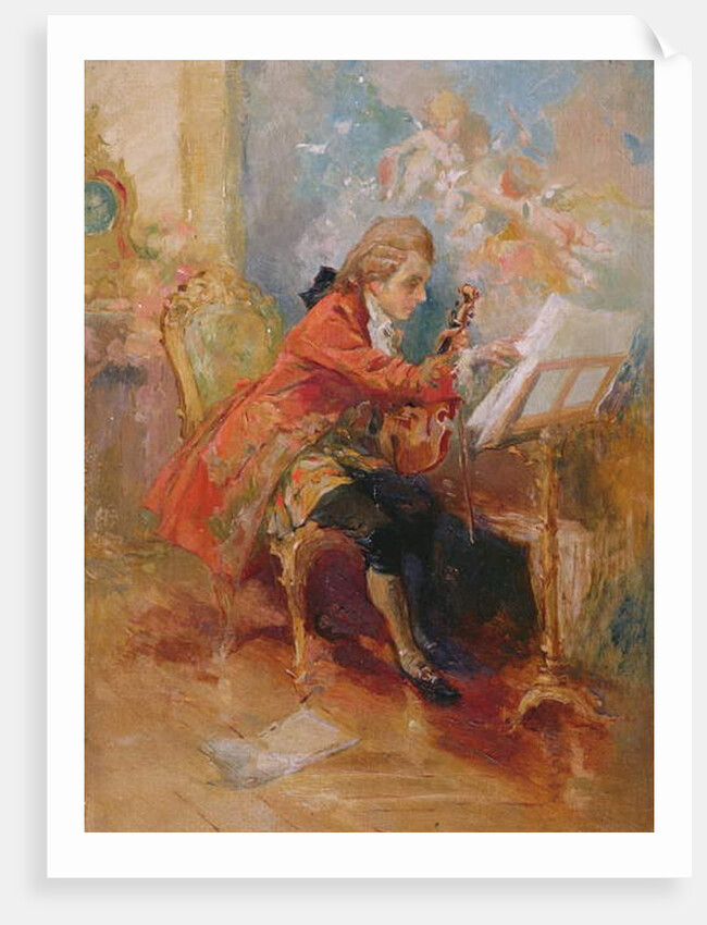 Mozart playing the violin by Jean-Louis Ernest Meissonier