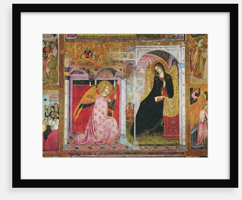 The Annunciation, fresco from the Porziuncola, 1393 by Ilario da Viterbo