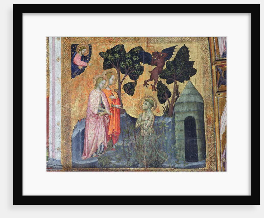 St Francis Throws Himself into the Thorny Brambles, fresco from the Porziuncola, 1393 by Ilario da Viterbo