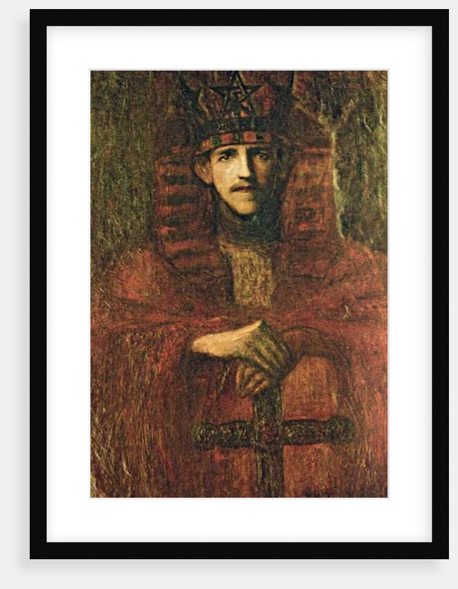 Samuel Liddell MacGregor Mathers in ceremonial regalia relating to ritual magic, c.1895 by Moina Mathers