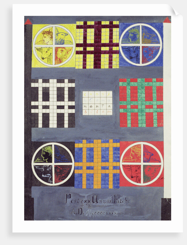 Symbolic designs on the door of the vault of the Adepts, c.1894 by English School