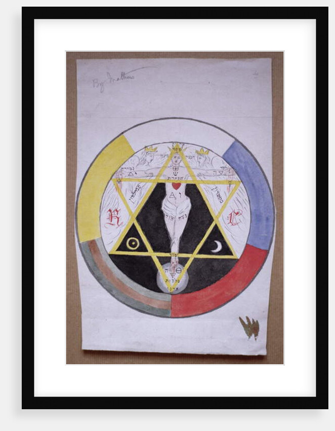 Original design for the symbolic Great Seal on the parchment roll of the Second Order of the Golden Dawn, 1891 by Moina Mathers