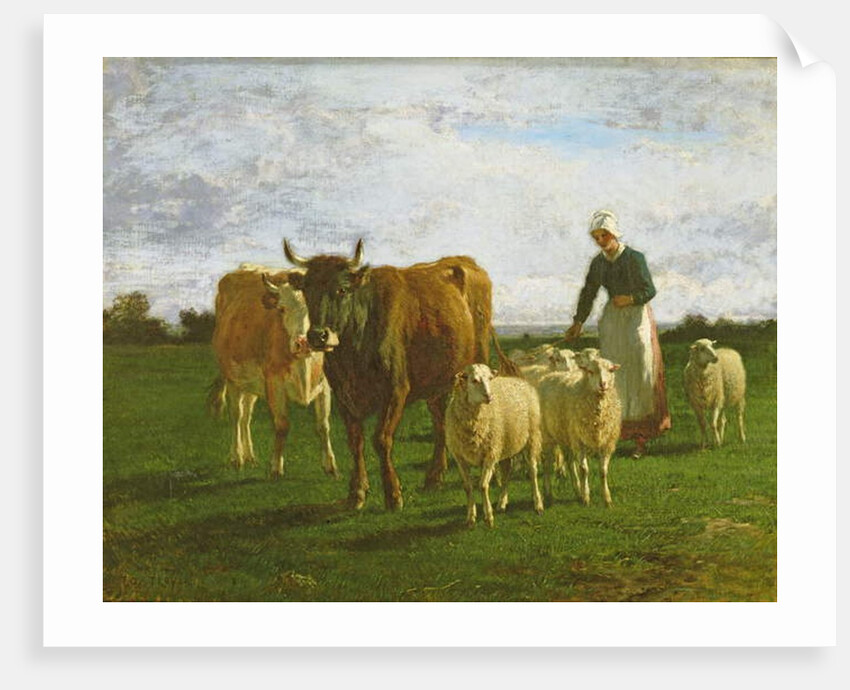 Evening, Driving Cattle, 1859 by Constant-Emile Troyon