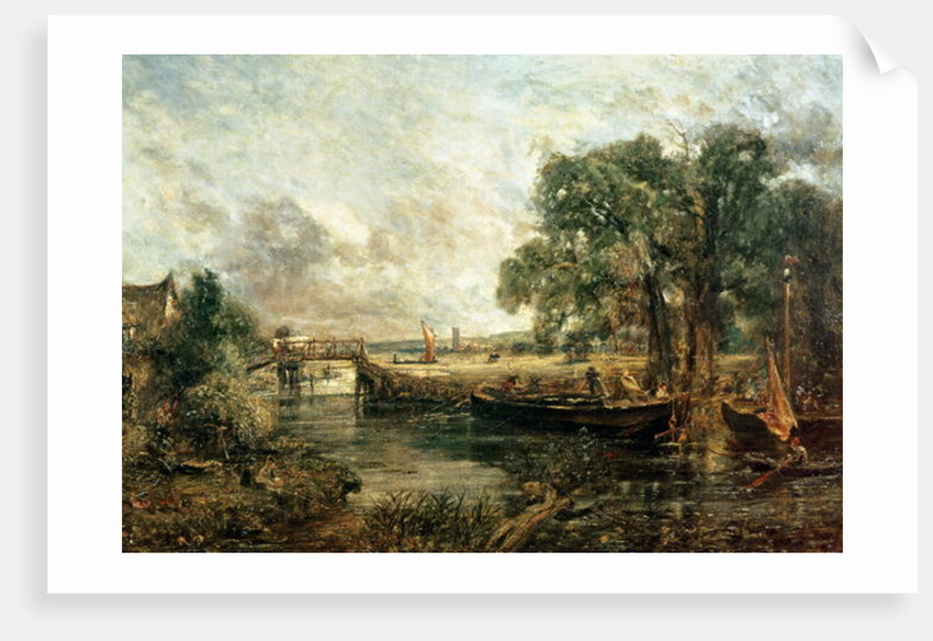 Sketch for 'View on the Stour, near Dedham' 1821-22 by John Constable