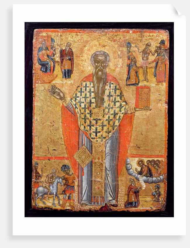 St. Charalambos, icon, from Macedonia, late 16th century by Greek School