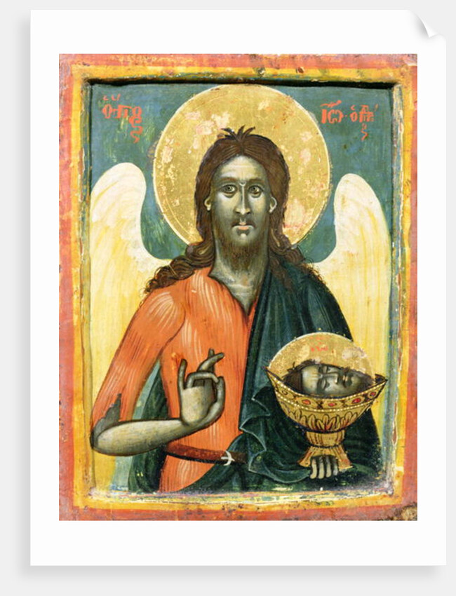 St.John the Baptist, icon from central Greece, 18th century by Anonymous