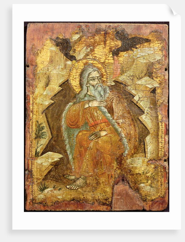 Elijah by the Brook Cherith, Macedonian, c.1700 by Anonymous