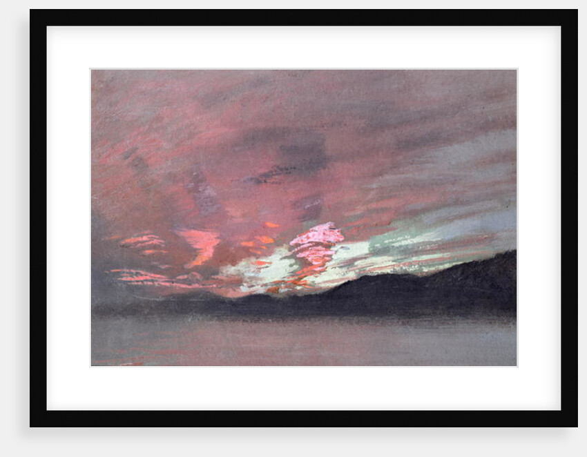 Stormy Sunset from Brantwood, Ruskin's home in Cumbria by John Ruskin