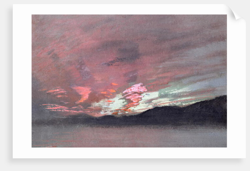 Stormy Sunset from Brantwood, Ruskin's home in Cumbria by John Ruskin